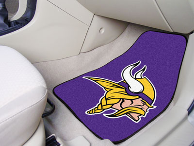 Minnesota Vikings Car Floor Mats 18 x 27 Carpeted-Pair