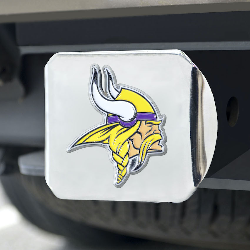 Minnesota Vikings Color Chrome Trailer Hitch Cover