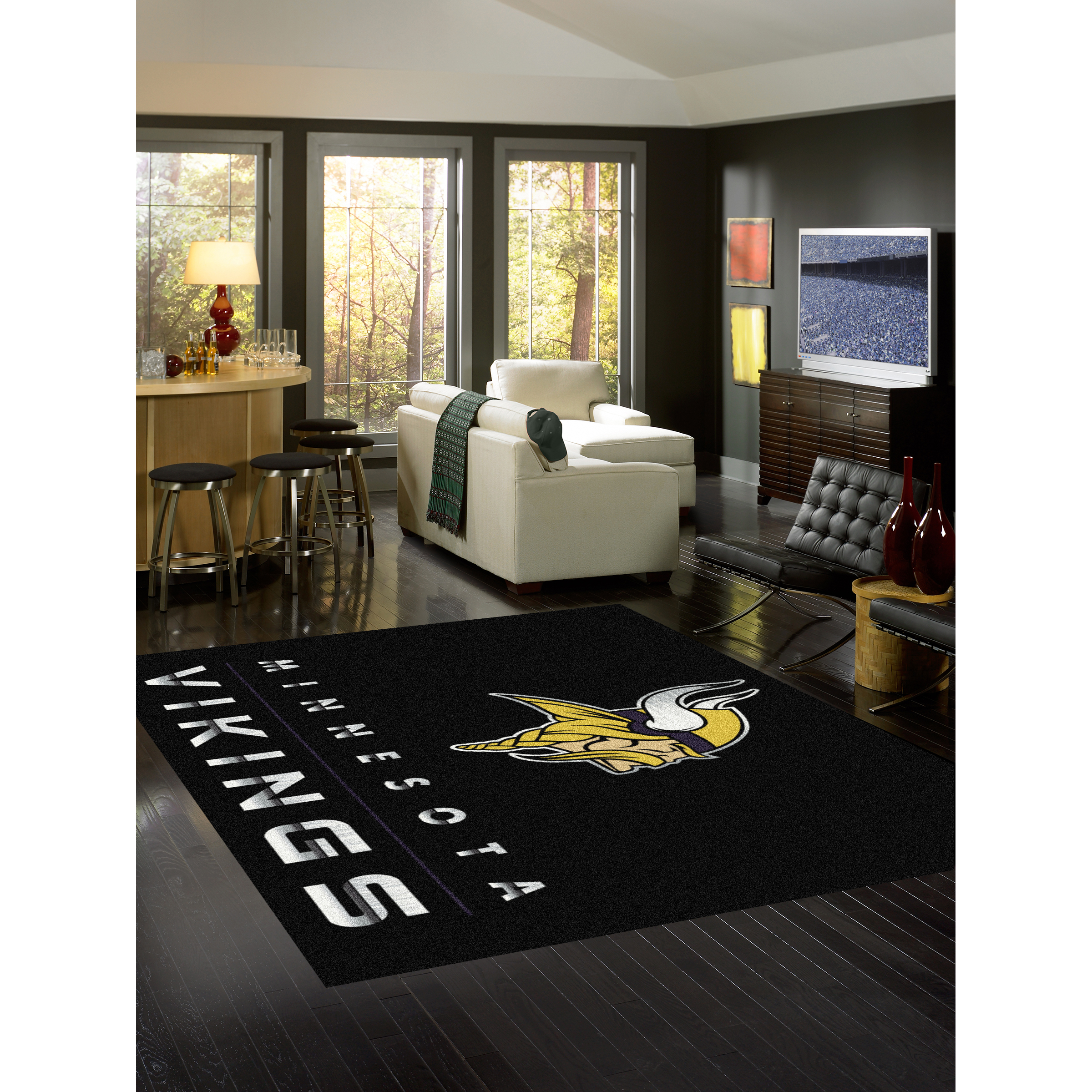 Minnesota Vikings 4 X 6 CHROME Rug