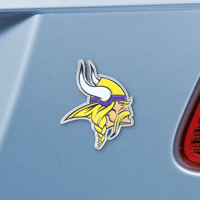 Minnesota Vikings Color Metal Auto Emblem