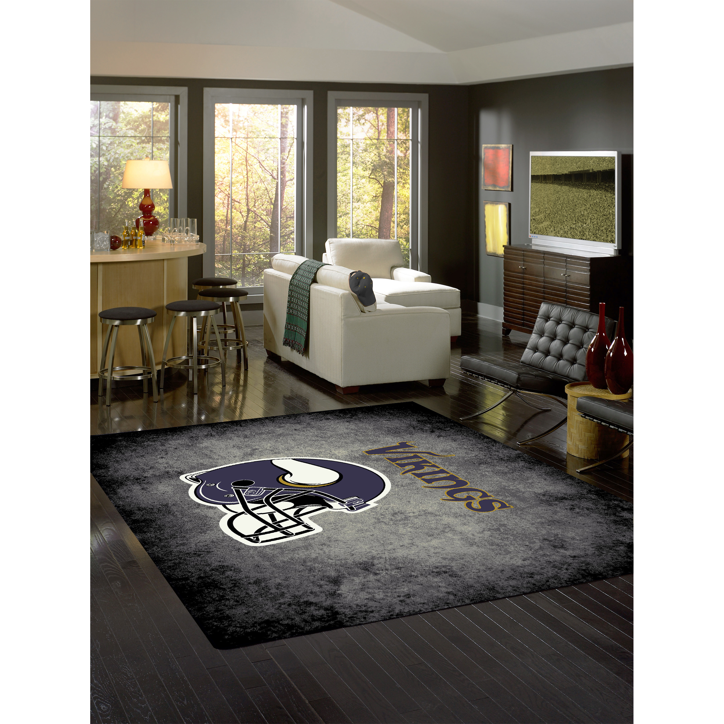 Minnesota Vikings 4 X 6 DISTRESSED Rug