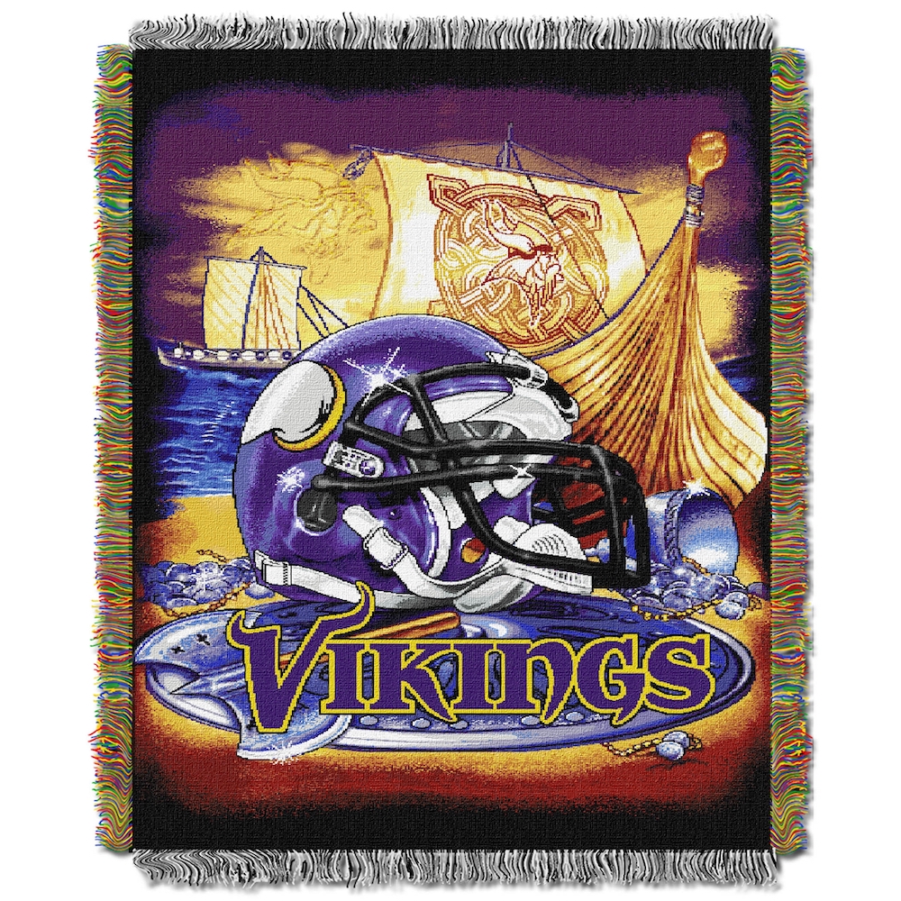 Minnesota Vikings Home Field Advantage Series Tapestry Blanket 48 x 60