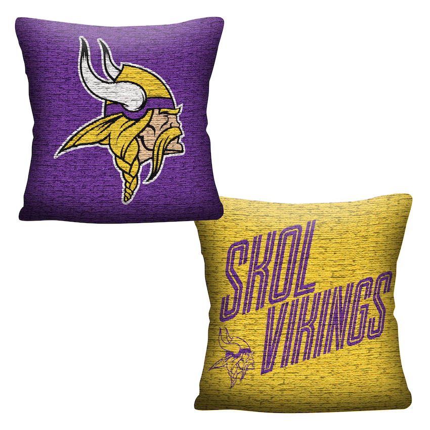 Minnesota Vikings Double Sided INVERT Woven Pillow