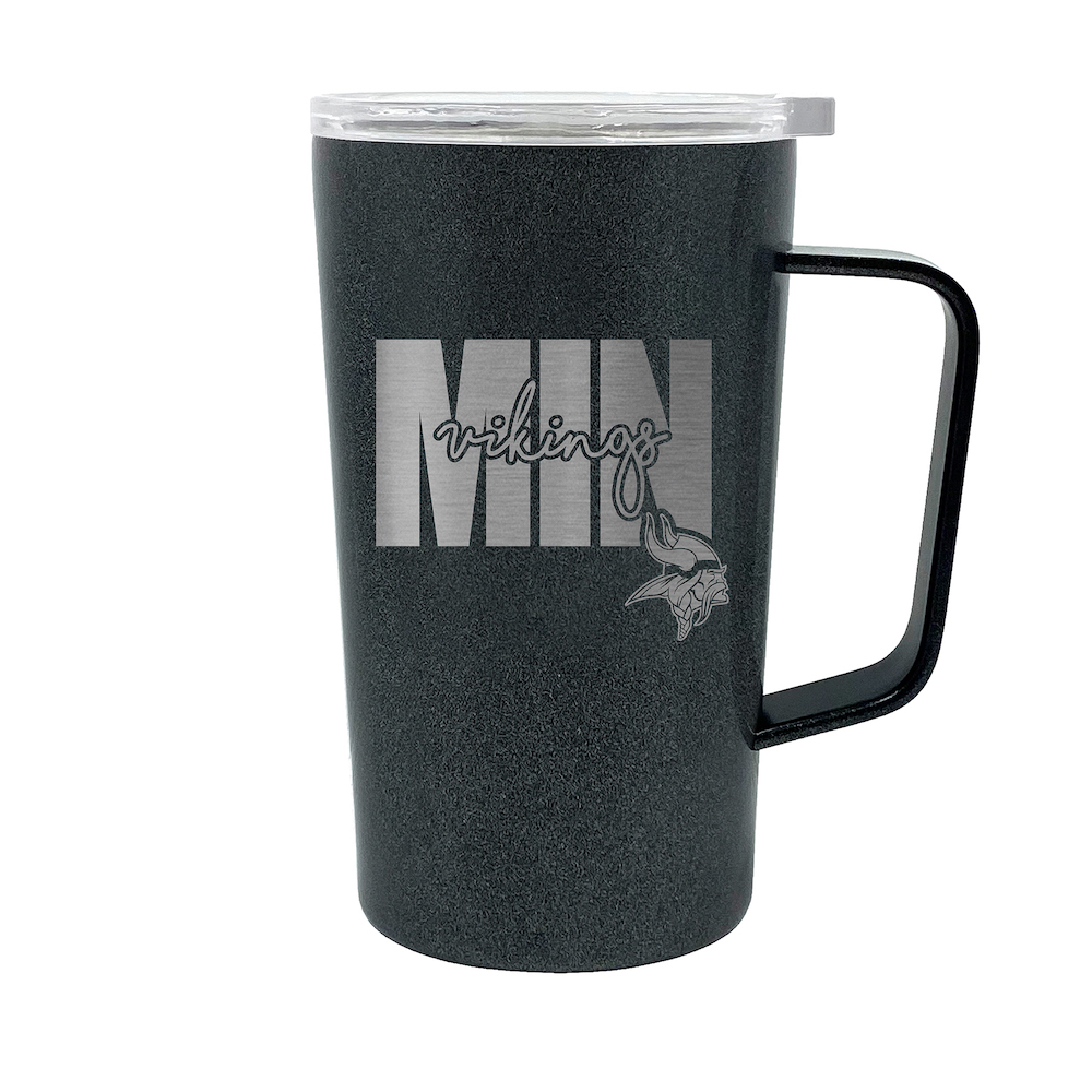 Minnesota Vikings 18 oz HUSTLE Travel Mug - ONYX