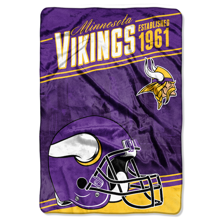 Minnesota Vikings OVERSIZED Micro Raschel Blanket 62 x 90