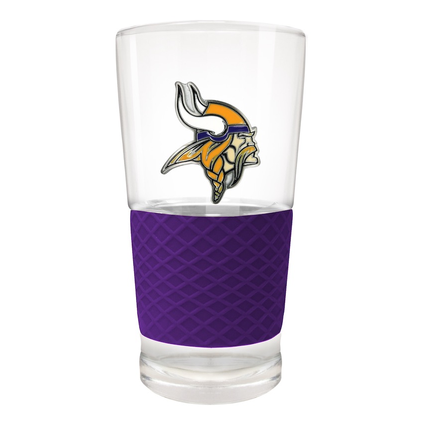 Minnesota Vikings 22 oz Pilsner Glass with Silicone Grip