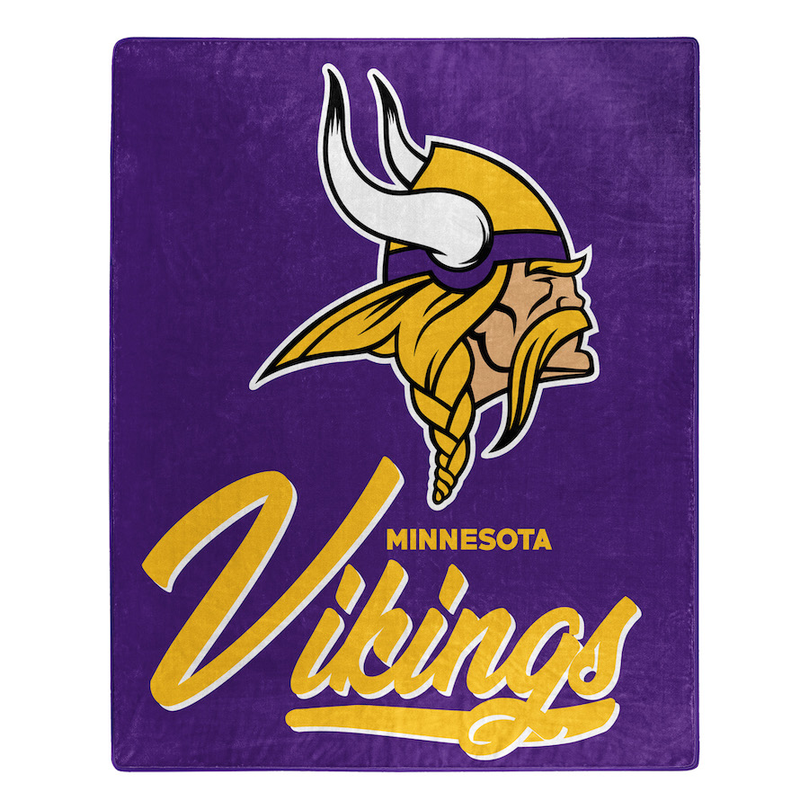 Minnesota Vikings Plush Fleece Raschel Blanket 50 x 60