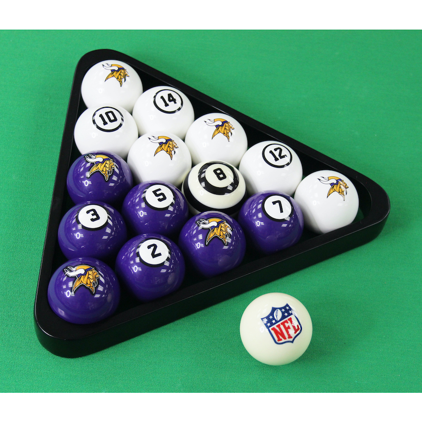 Minnesota Vikings Billiard Ball Set with Numbers