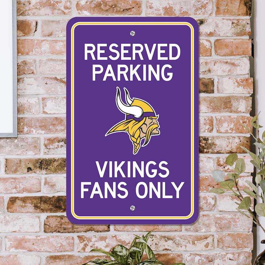 Minnesota Vikings RESERVED Parking Sign