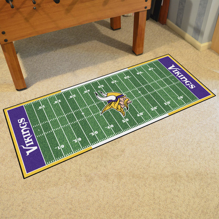 Minnesota Vikings 30 x 72 Football Field Carpet Runner