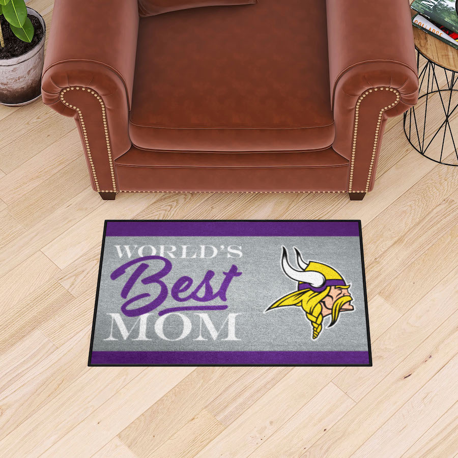 Minnesota Vikings 20 x 30 WORLDS BEST MOM Floor Mat