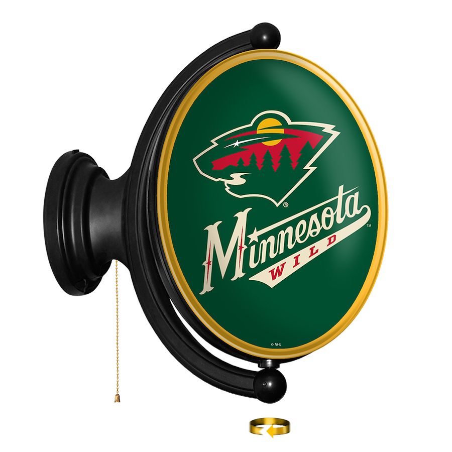 Minnesota Wild LED Rotating Wall Sign ~ OVAL