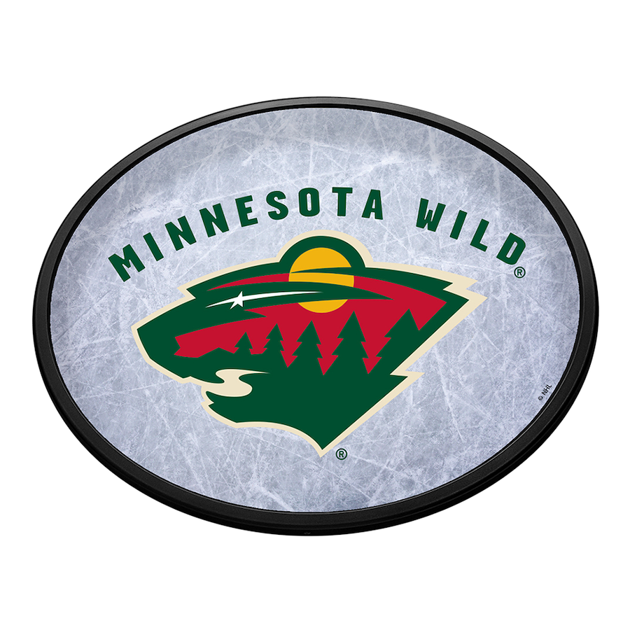 Minnesota Wild Slimline Oval LED Wall Sign ~ ICE RINK