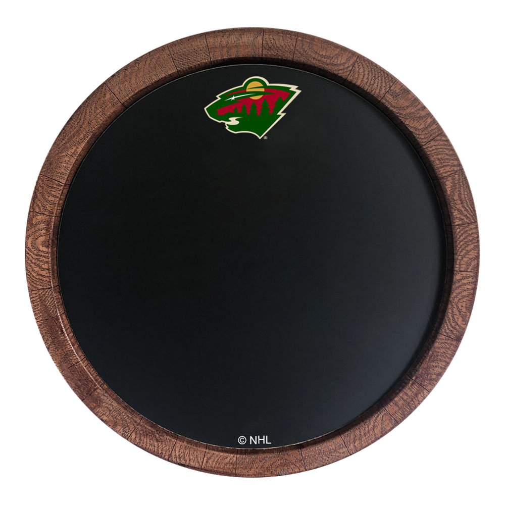 Minnesota Wild Chalkboard FAUX Barrel Top Sign