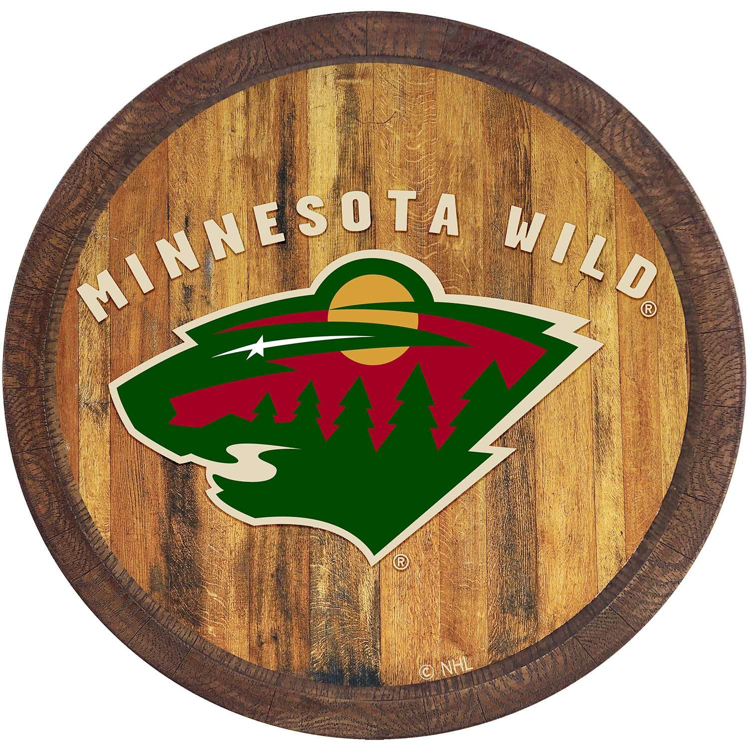 Minnesota Wild FAUX Barrel Top Sign