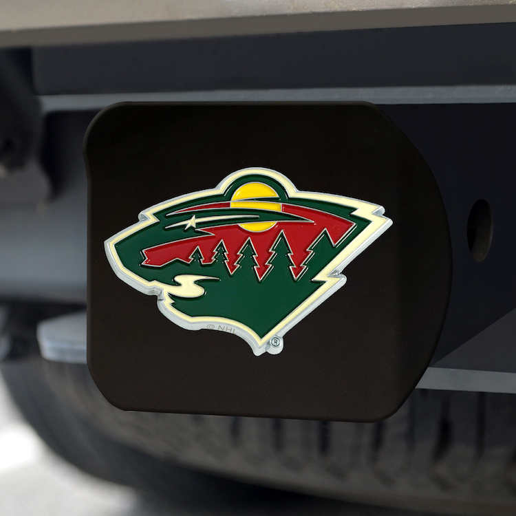 Minnesota Wild Black and Color Trailer Hitch Cover