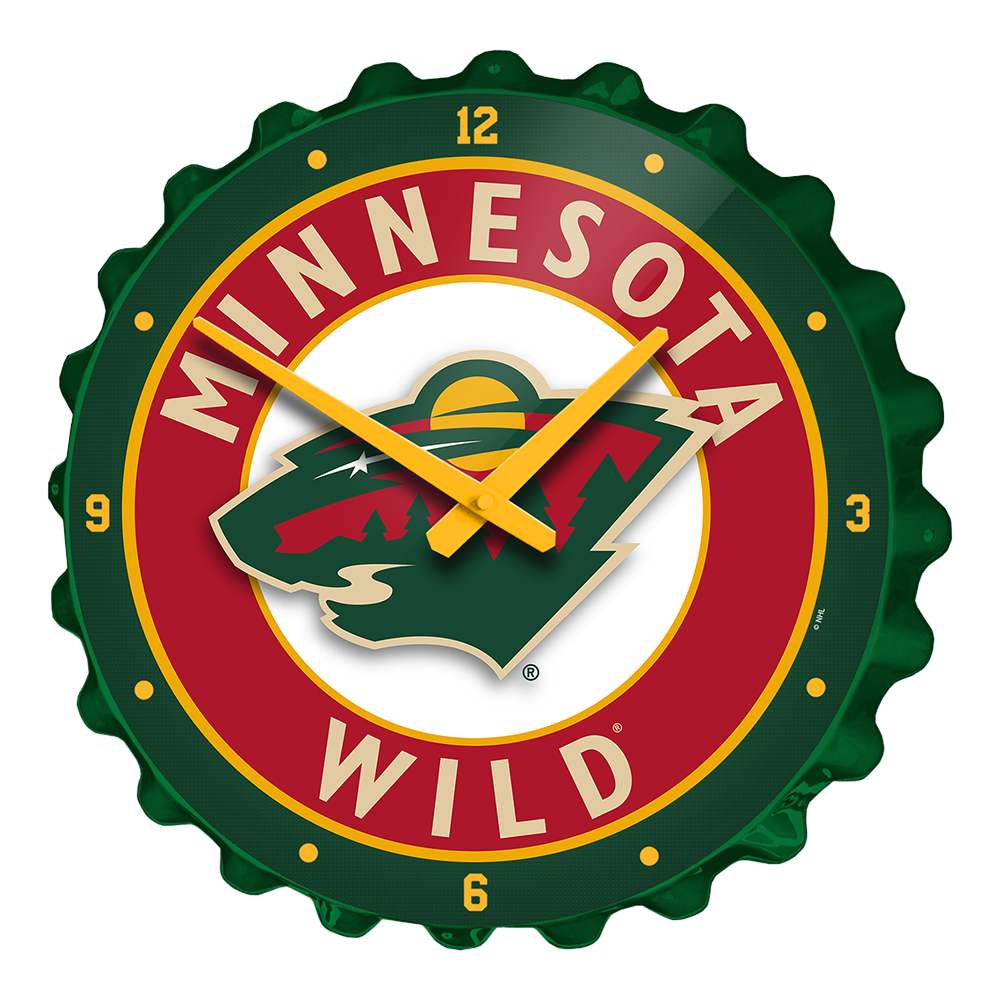 Minnesota Wild Bottle Cap Wall Clock