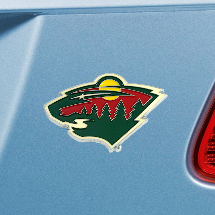 Minnesota Wild Color Metal Auto Emblem