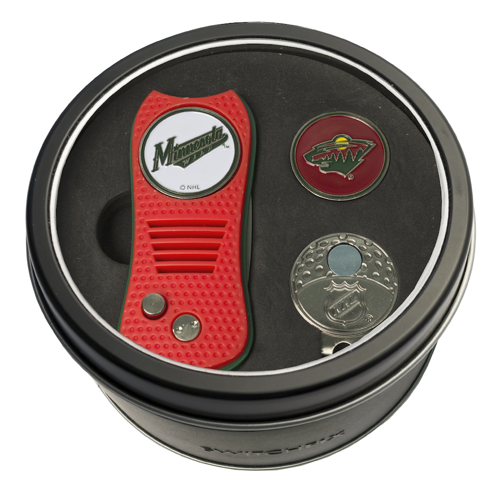 Minnesota Wild Switchblade Divot Tool Cap Clip and Ball Marker Gift Pack