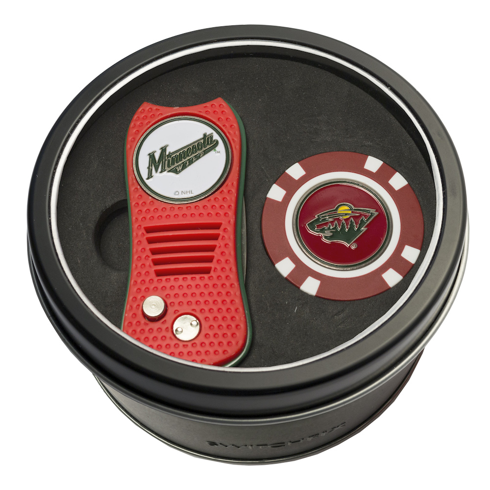 Minnesota Wild Switchblade Divot Tool and Golf Chip Gift Pack