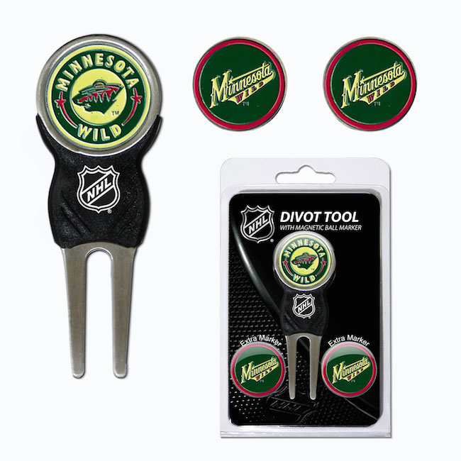 Minnesota Wild 3 Marker Signature Divot Tool Pack