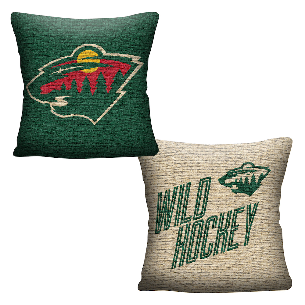 Minnesota Wild Double Sided INVERT Woven Pillow