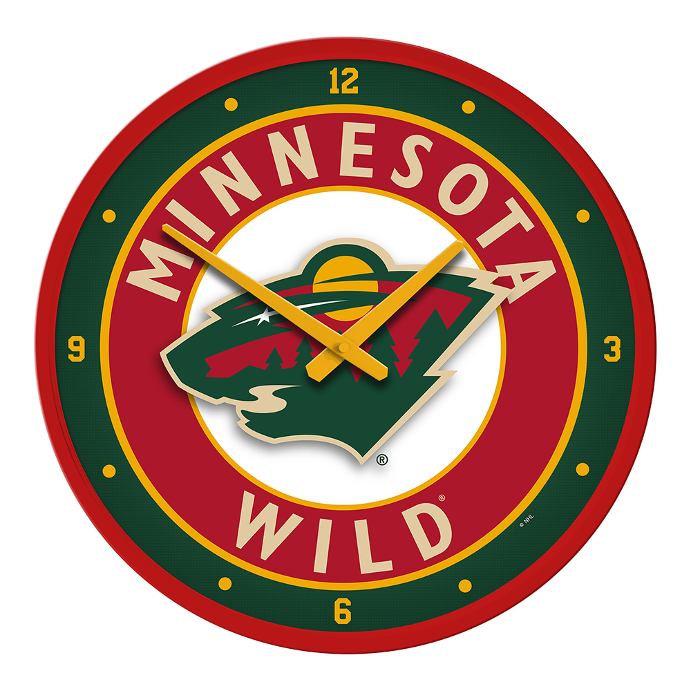 Minnesota Wild Modern Disc Wall Clock