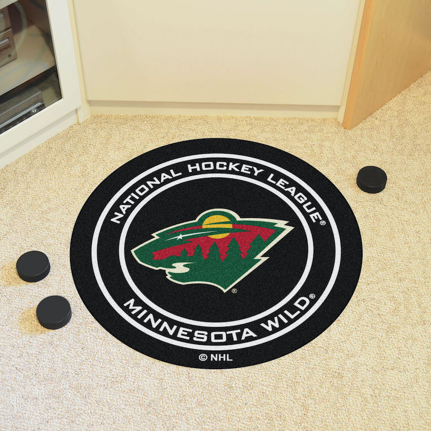 Minnesota Wild Round Hockey Puck Mat