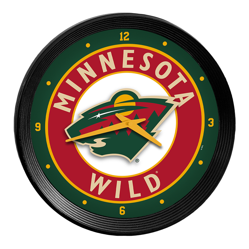 Minnesota Wild Ribbed Frame Wall Clock