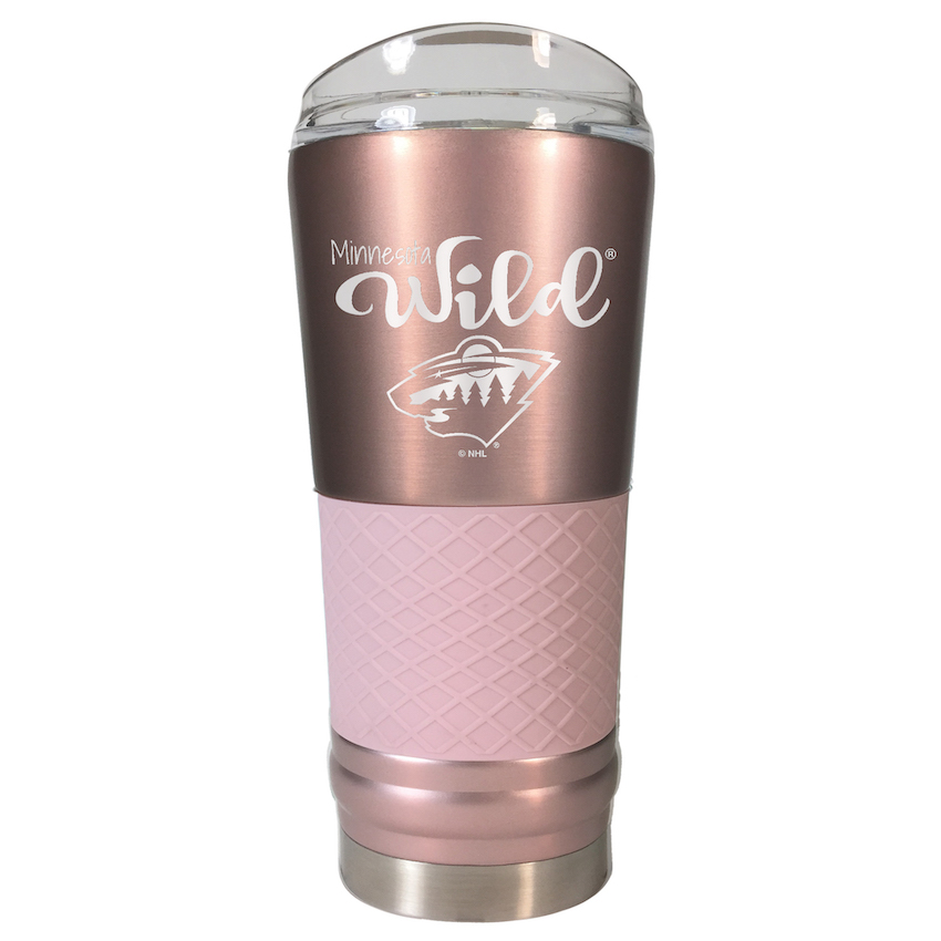 Minnesota Wild 24 oz Rose Gold Draft Travel Tumbler