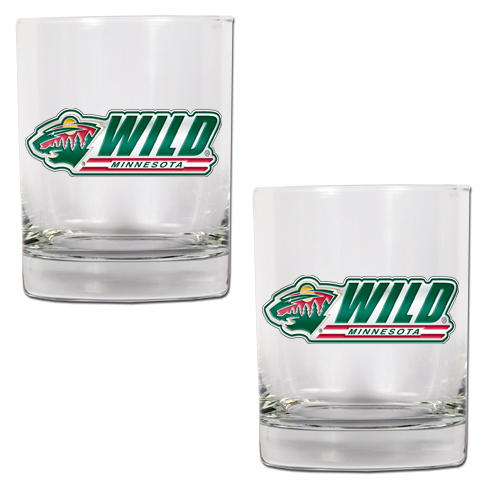 Minnesota Wild NHL Logo 2pc Rocks Glass Set