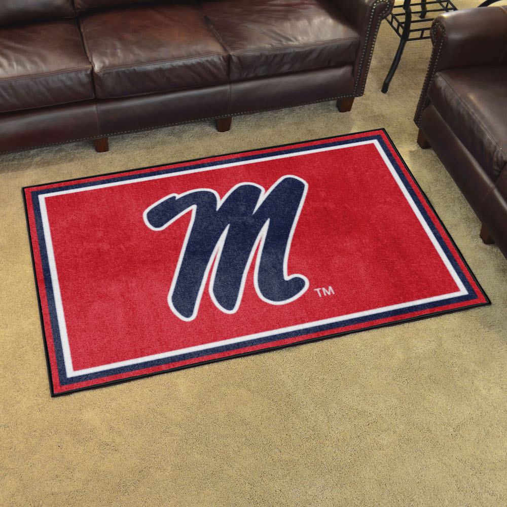 Mississippi Rebels 4x6 Area Rug - Alt Logo