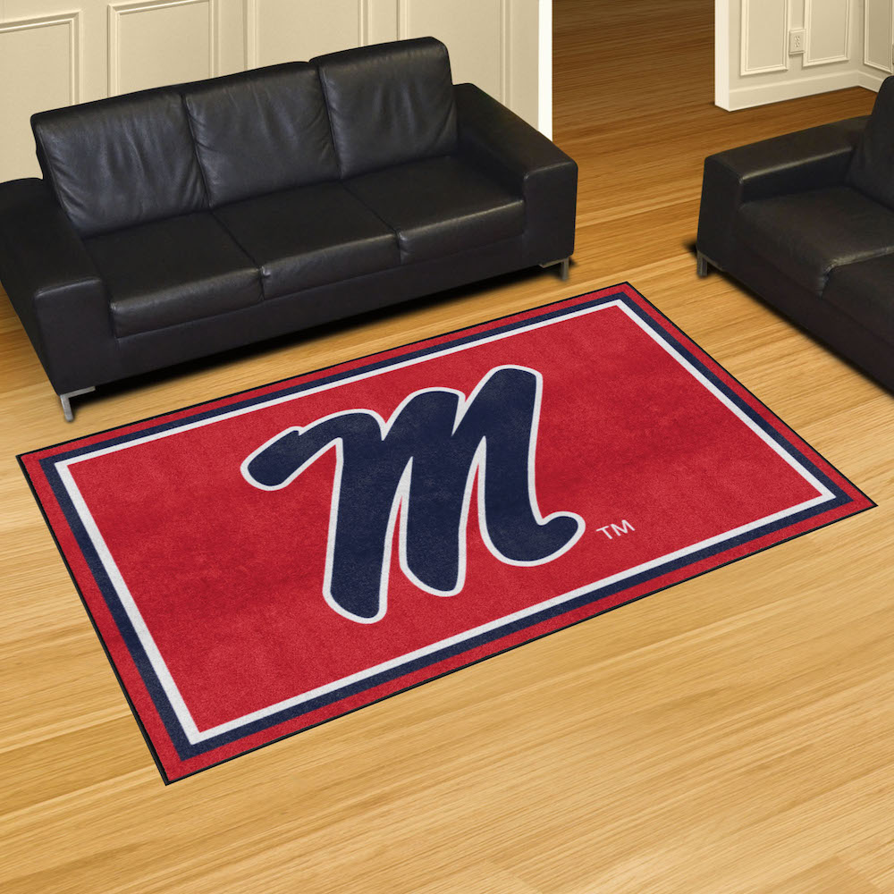 Mississippi Rebels 5x8 Area Rug - Alt Logo