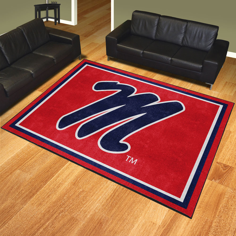 Mississippi Rebels 8x10 Area Rug - Alt Logo