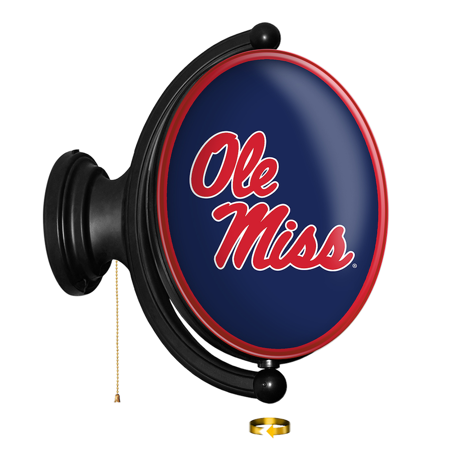 Mississippi Rebels LED Rotating Wall Sign ~ OVAL