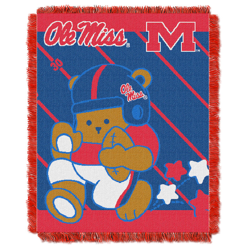 Mississippi Rebels Woven Baby Blanket 36 x 48