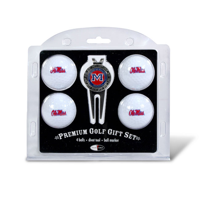 Mississippi Rebels 4 Golf Ball and Divot Tool Set