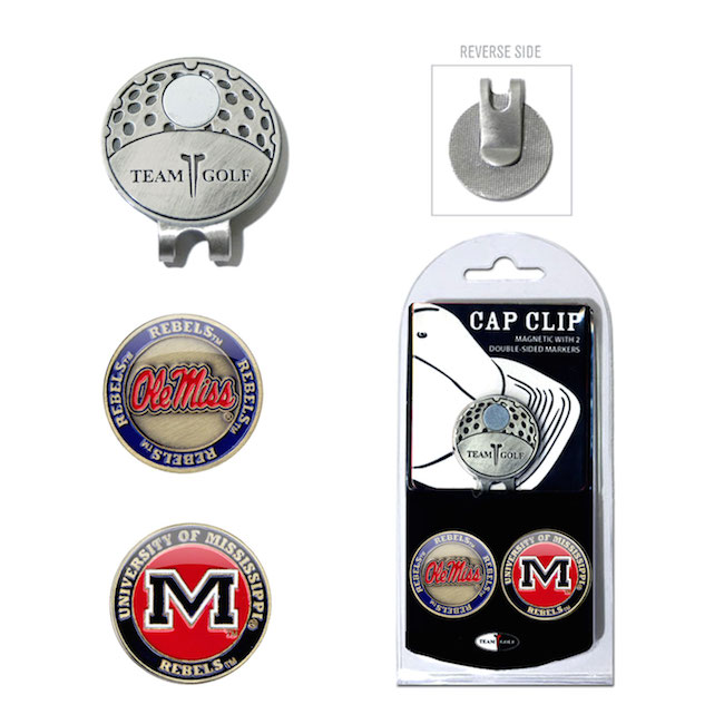 Mississippi Rebels Hat Clip With 2 Ball Markers