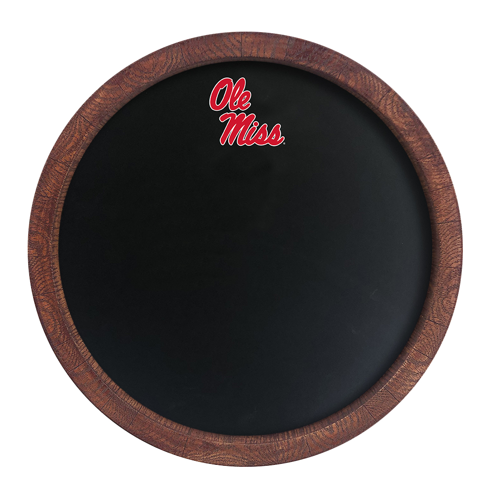 Mississippi Rebels Chalkboard FAUX Barrel Top Sign