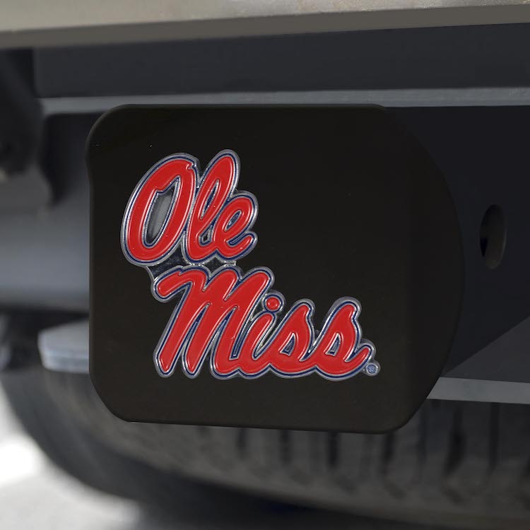 Mississippi Rebels Black and Color Trailer Hitch Cover