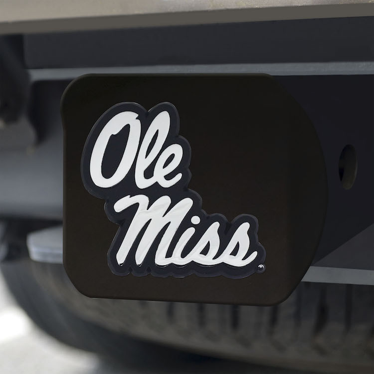 Mississippi Rebels BLACK Trailer Hitch Cover