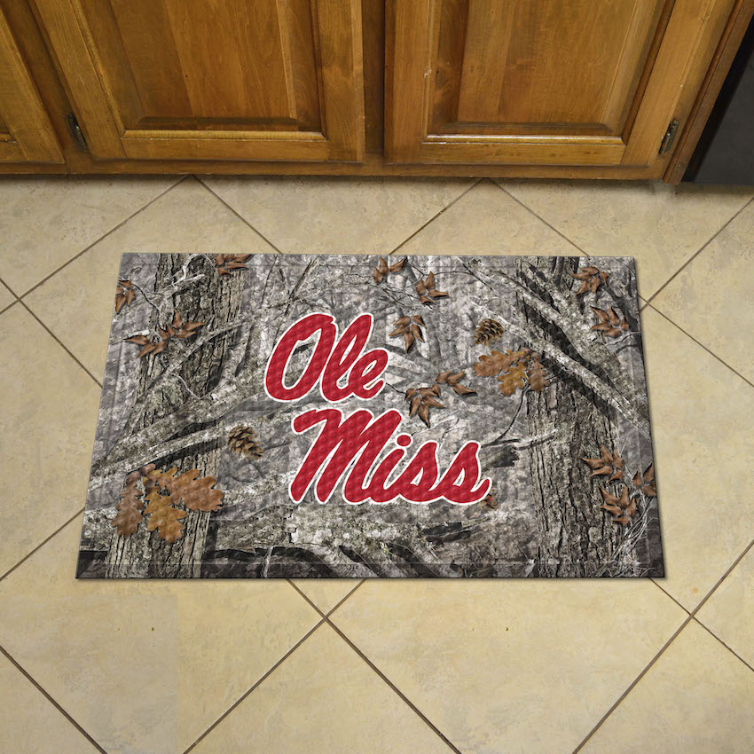 Mississippi Rebels Camo Style SCRAPER Door Mat