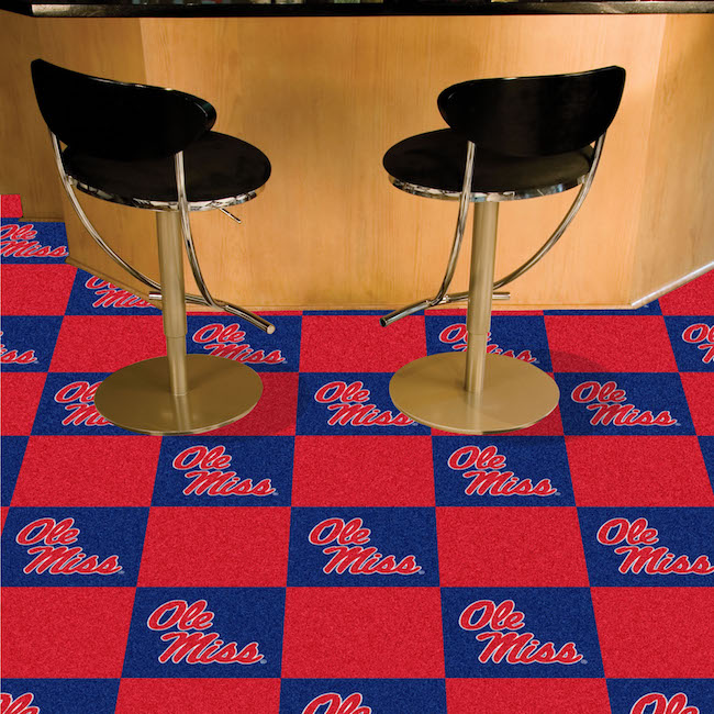 Mississippi Rebels Carpet Tiles 18x18 in.