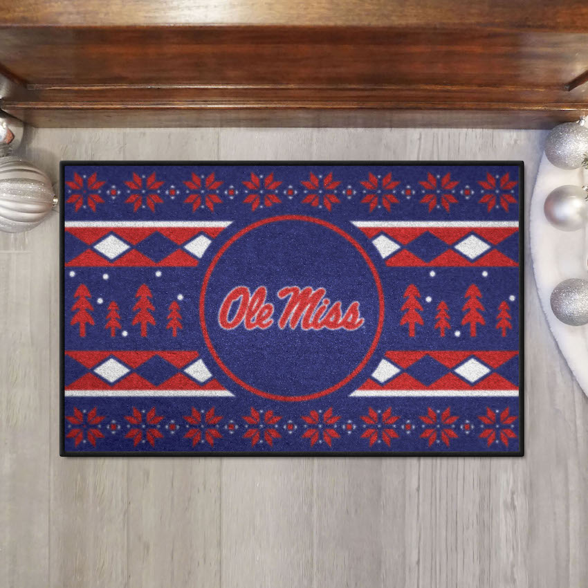 Mississippi Rebels HOLIDAY SWEATER 20 x 30 STARTER Floor Mat