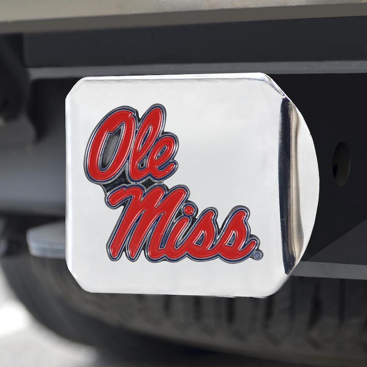 Mississippi Rebels Color Chrome Trailer Hitch Cover