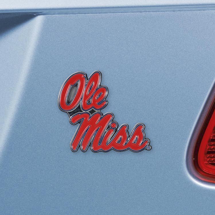 Mississippi Rebels Color Metal Auto Emblem