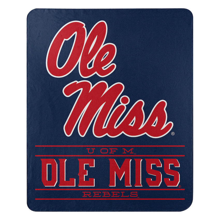 Mississippi Rebels Fleece Throw Blanket 50 x 60