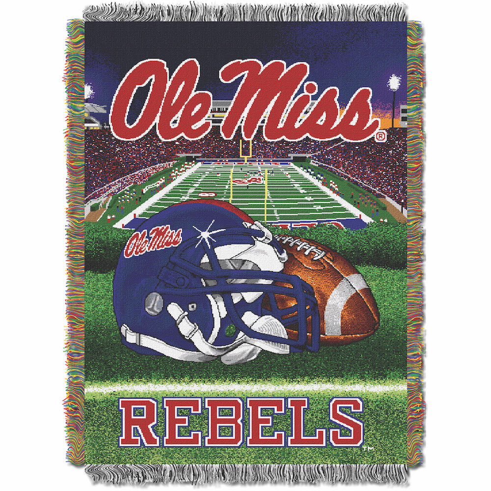 Mississippi Rebels Home Field Advantage Series Tapestry Blanket 48 x 60