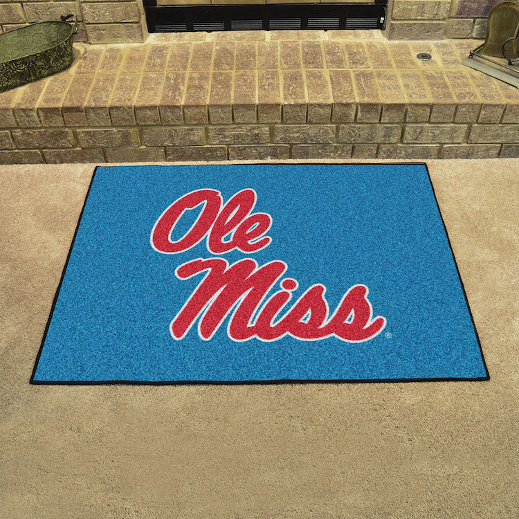 Mississippi Rebels LIGHT BLUE ALL STAR 34 x 45 Floor Mat