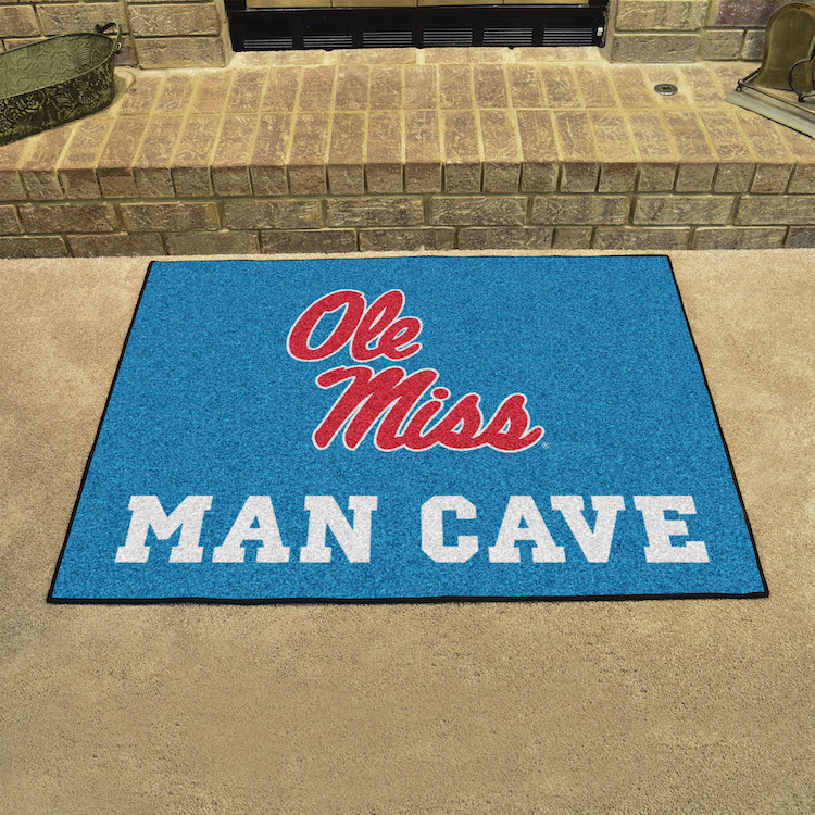 Mississippi Rebels LIGHT BLUE ALL STAR 34 x 45 MAN CAVE Floor Mat